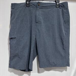 Abbot + Main Shorts Mens 40 Blue Gray Casual Golf Chino Walking Stretch FLAW